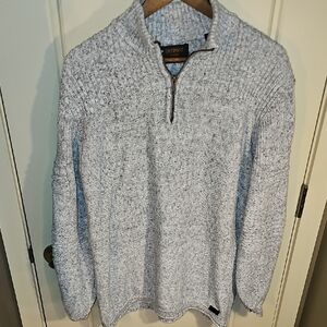 Outpost Men's Heather Gray Zip-Up Sweater XL